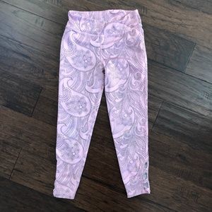 Gap Fit Girls Paisley Print Athletic Leggings Sz M